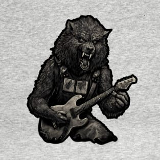 Wolf playing guitar T-Shirt